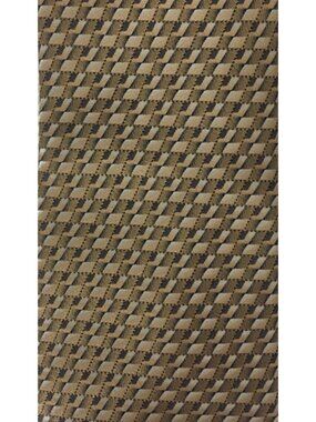 George Neck Tie Brown Gold Check Pattern 3.75 in Wide 56 in Long